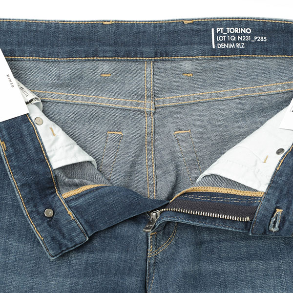 PT TORINO DENIM ピーティートリノデニム メンズ デニム ウォッシュ スーパースリム コットン ポリエステル ストレッチ SWING  SUPER SLIM FIT CA43 MB98/ブルー｜PT TORINO｜菅原靴店